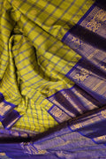 Green Handloom Gadwal Pure Silk Saree