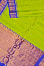 Green Gadwal Handloom Pure Silk Saree