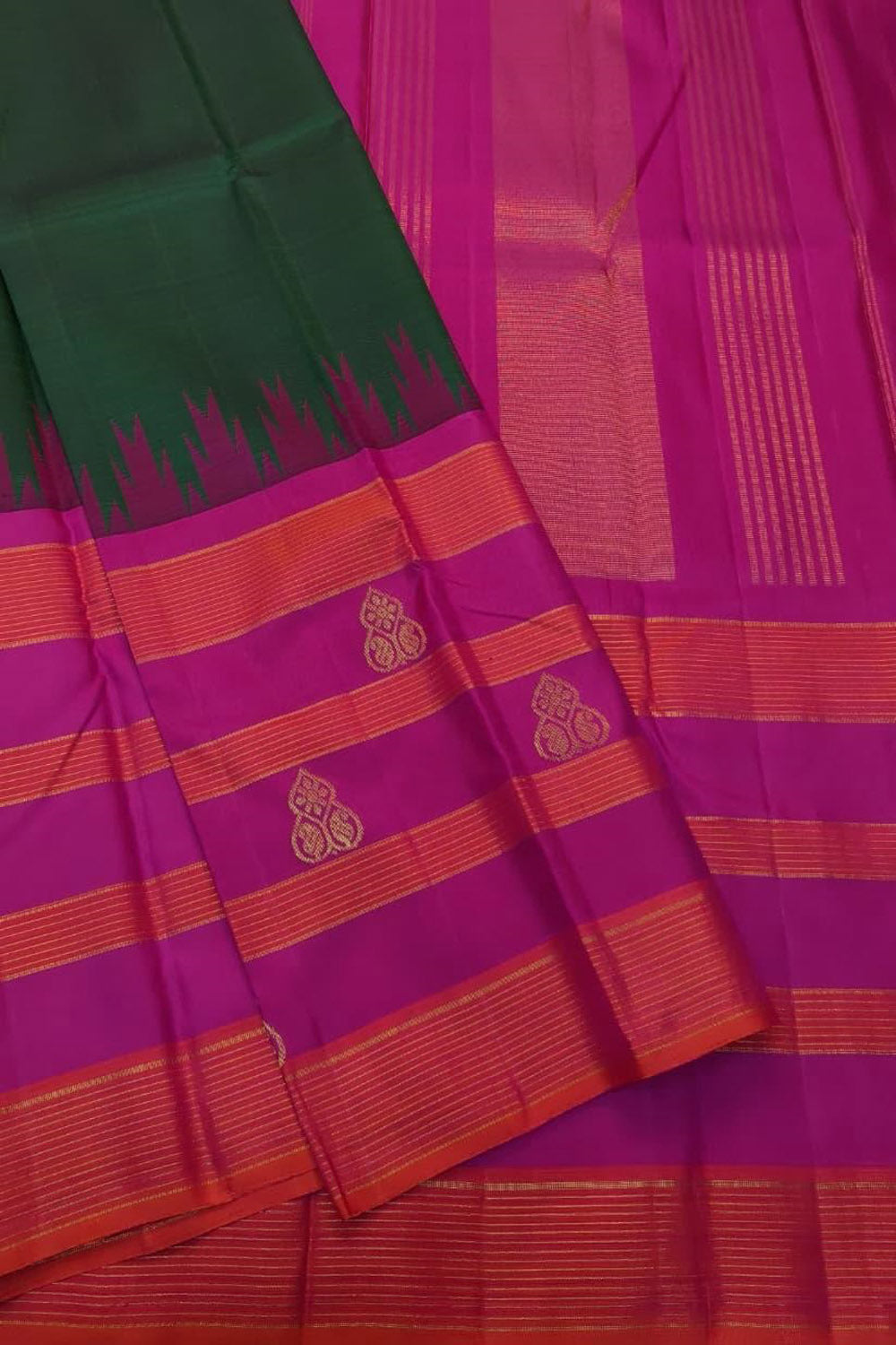 Green Handloom Kanjeevaram Pure Silk Saree
