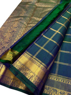 Green Handloom Kanjeevaram Pure Silk Saree — Handwoven, Festive & Bridal