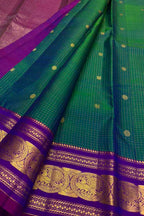 Green Handloom Kanjeevaram Pure Silk Saree — Handwoven, Festive & Heirloom