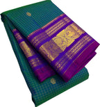 Green Handloom Kanjeevaram Pure Silk Saree — Handwoven, Festive & Heirloom
