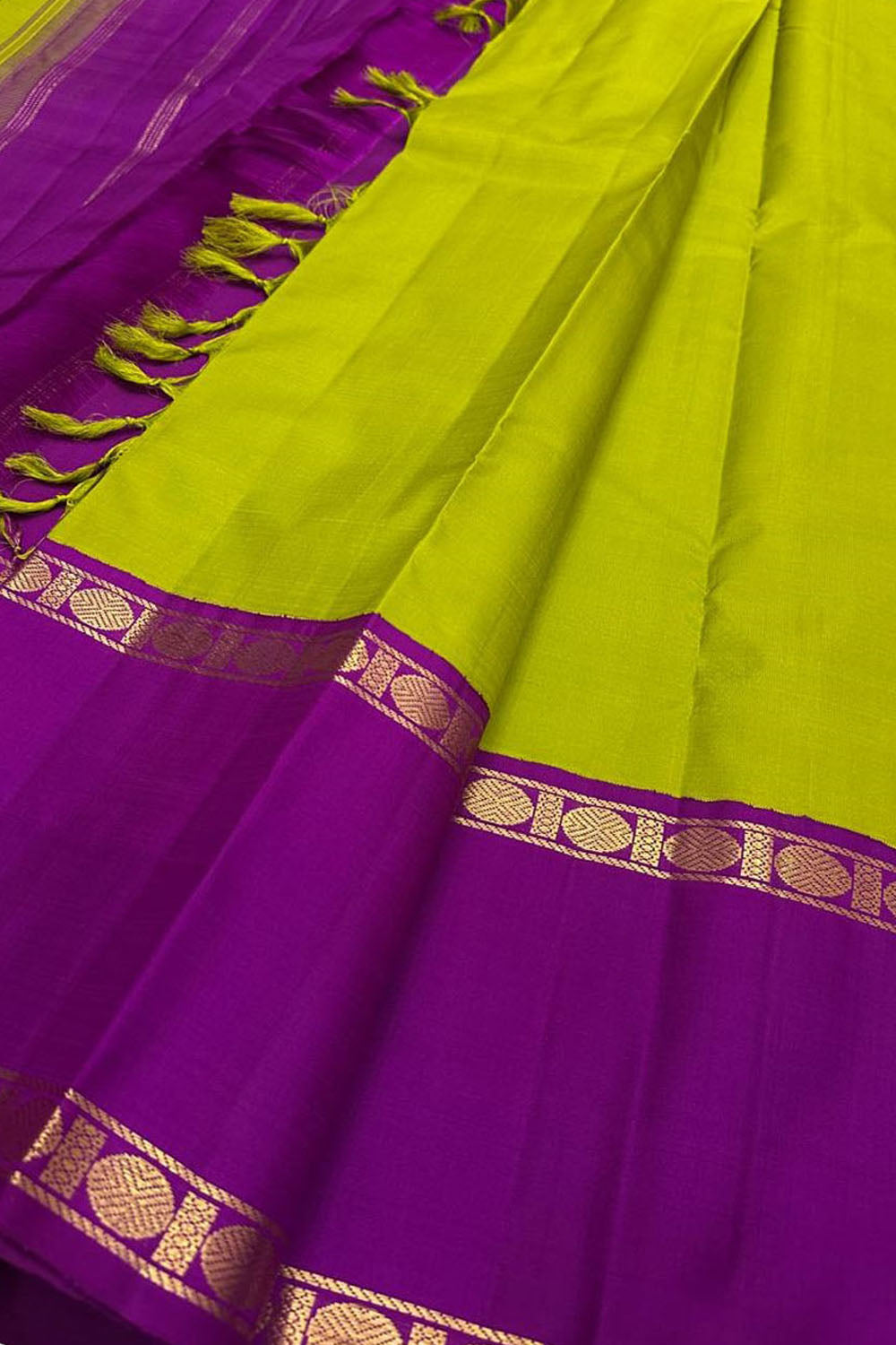 Green Kanjeevaram Pure Silk Saree Handloom Weave Festive