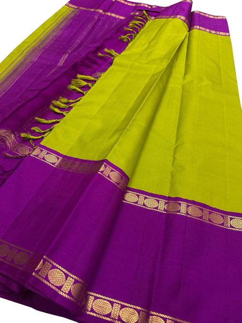 Green Kanjeevaram Pure Silk Saree Handloom Weave Festive