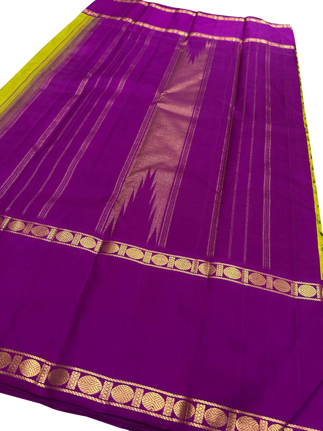 Green Kanjeevaram Pure Silk Saree Handloom Weave Festive
