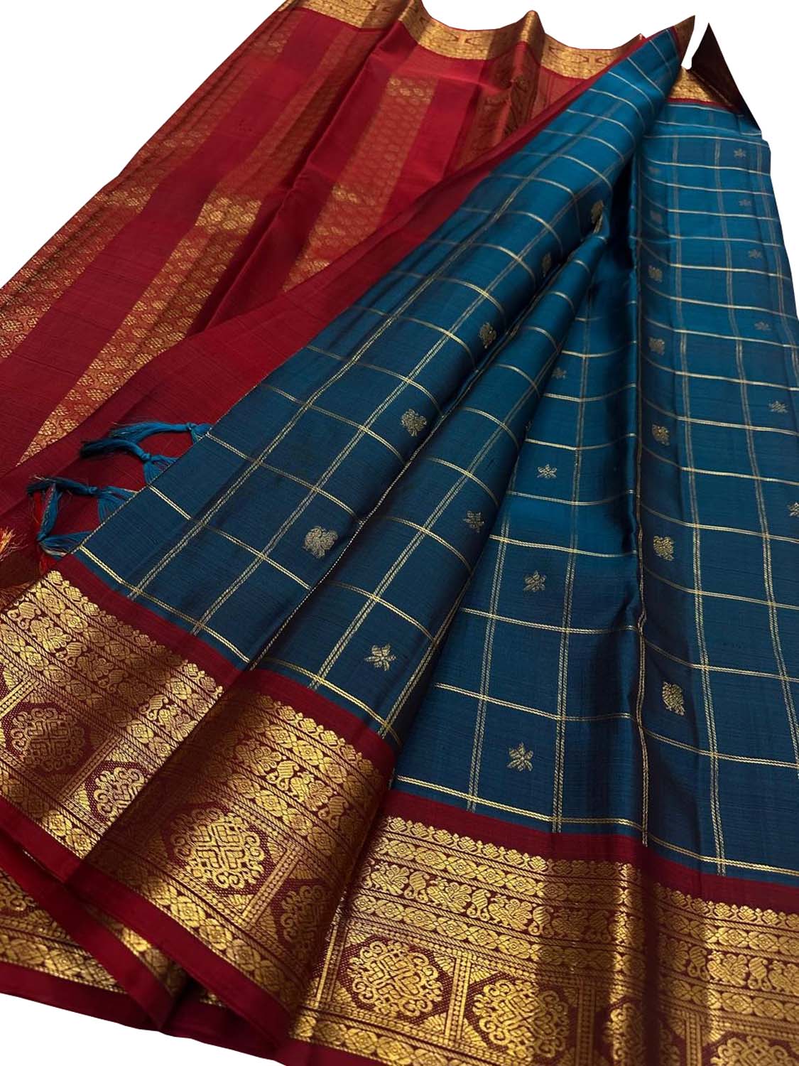 Green Kanjeevaram Pure Silk Saree Handloom Weave Wedding