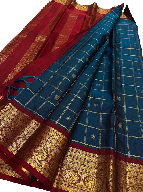 Green Kanjeevaram Pure Silk Saree Handloom Weave Wedding