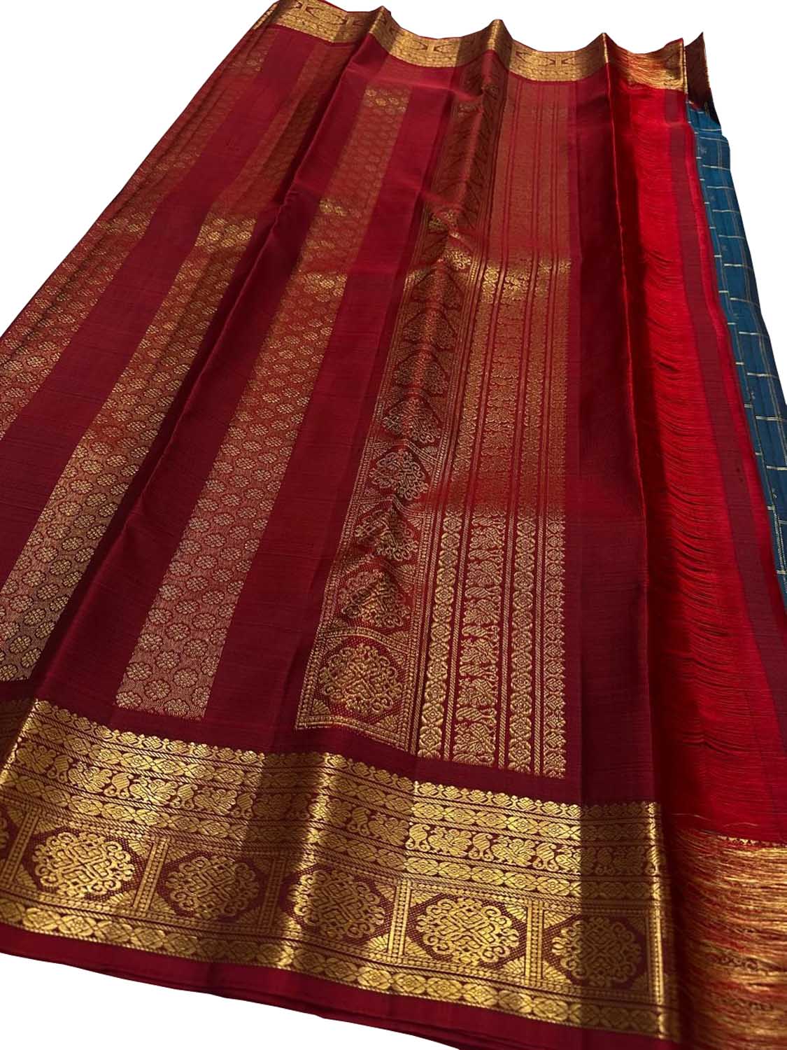 Green Kanjeevaram Pure Silk Saree Handloom Weave Wedding