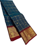 Green Kanjeevaram Pure Silk Saree Handloom Weave Wedding