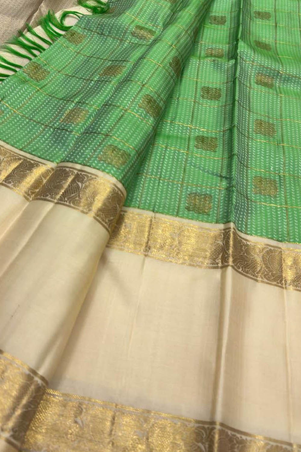 Green Kanjeevaram Handloom Pure Silk Saree