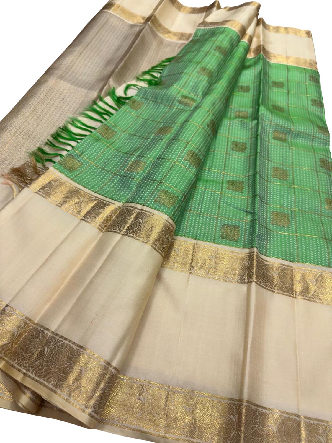 Green Kanjeevaram Handloom Pure Silk Saree