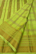 Green Handloom Mysore Pure Crepe Silk Saree