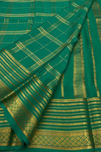 Green Handloom Mysore Pure Crepe Silk Saree
