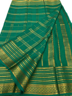 Green Handloom Mysore Pure Crepe Silk Saree