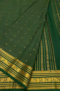 Green Handloom Mysore Pure Crepe Silk Saree