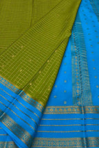 Green Handloom Mysore Pure Crepe Silk Saree