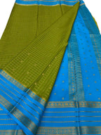 Green Handloom Mysore Pure Crepe Silk Saree