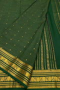 Green Handloom Mysore Pure Crepe Silk Saree