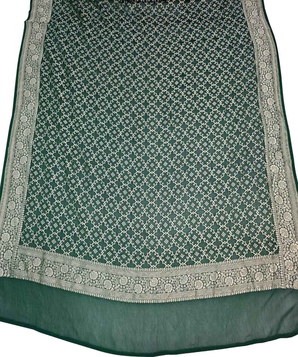 Green Pure Georgette Banarasi Brush Dye Dupatta PD1B1AL426090402