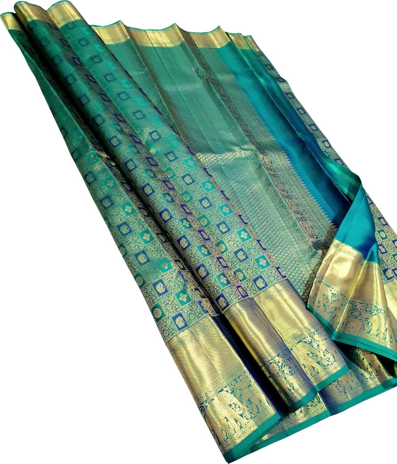 Green Pure Kanjeevaram Silk Handloom Saree
