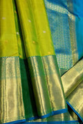 Green Kanjeevaram Silk Handloom Saree Traditional
