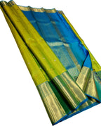 Green Kanjeevaram Silk Handloom Saree Traditional