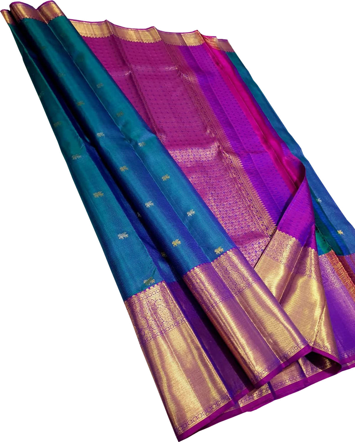 Green Kanjeevaram Silk Handloom Saree Wedding