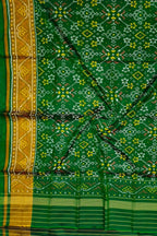 Green Pure Silk Handloom Patola Ikat Dupatta