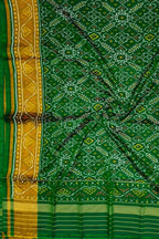 Green Pure Silk Handloom Patola Ikat Dupatta
