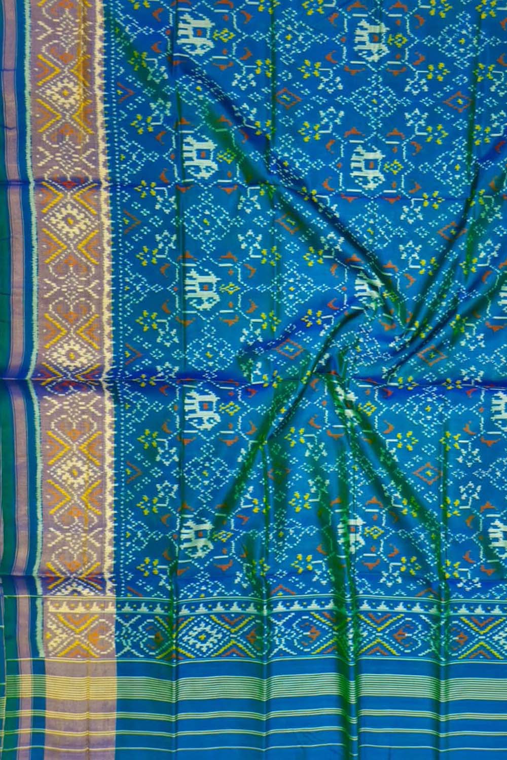 Green Pure Silk Handloom Patola Ikat Dupatta