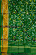 Green Pure Single Ikat Patan Patola Handloom Dupatta