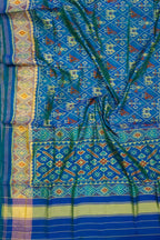 Green Pure Single Ikat Patan Patola Handloom Saree