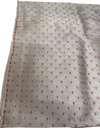 Grey Banarasi Katan Silk Fabric