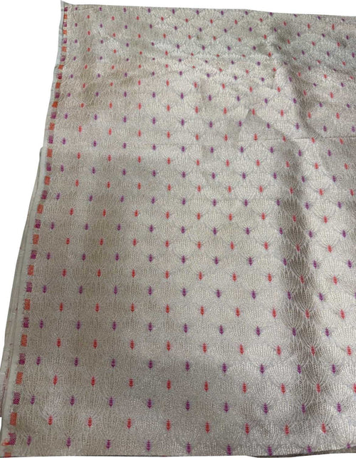 Grey Banarasi Katan Silk Fabric