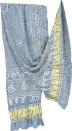 Grey Bandhani Modal Silk Dupatta