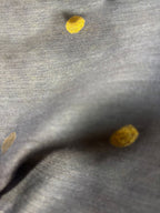 Grey Handloom Banarasi Moonga Silk Booti Design Fabric ( 1 Mtr )
