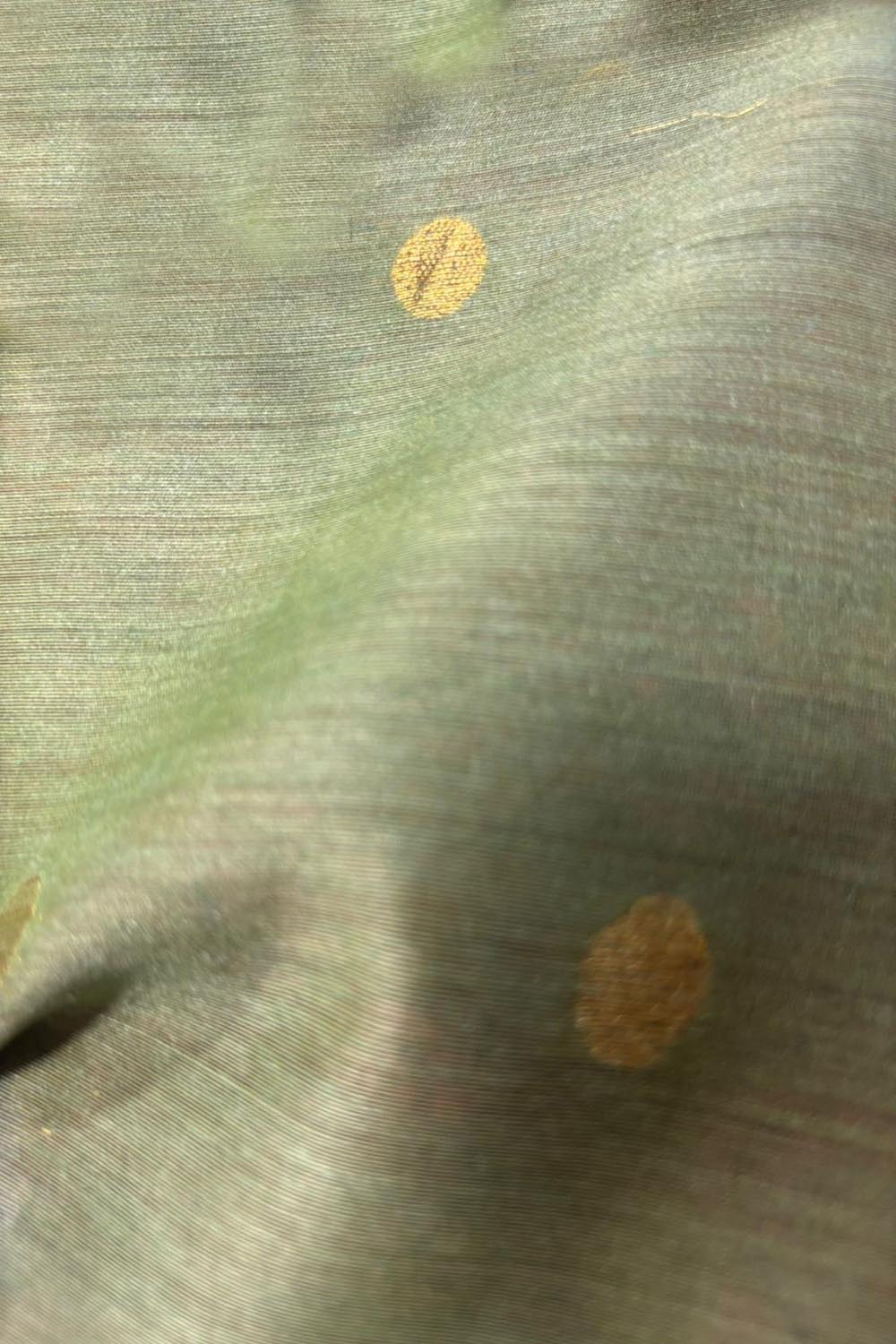Grey Handloom Banarasi Moonga Silk Booti Design Fabric