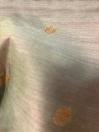 Grey Handloom Banarasi Moonga Silk Booti Design Fabric ( 1 Mtr )