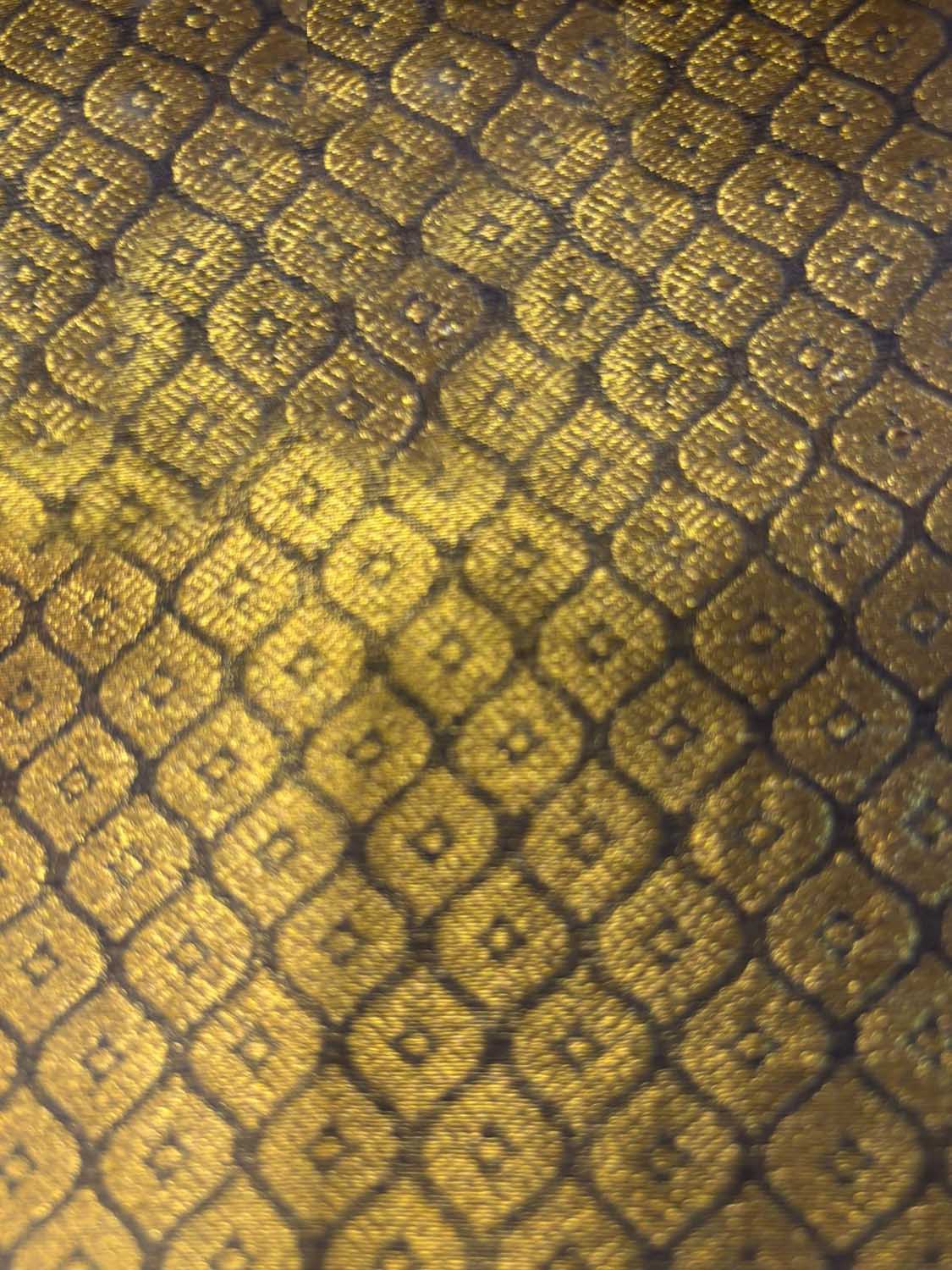 Grey Handloom Banarasi Tissue Kora Silk Brocade Fabric ( 1 Mtr )