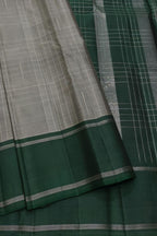 Grey Handloom Kanjeevaram Pure Silk Saree