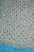 Grey Pure Georgette Banarasi Brush Dye Dupatta PD1B1AL426090403