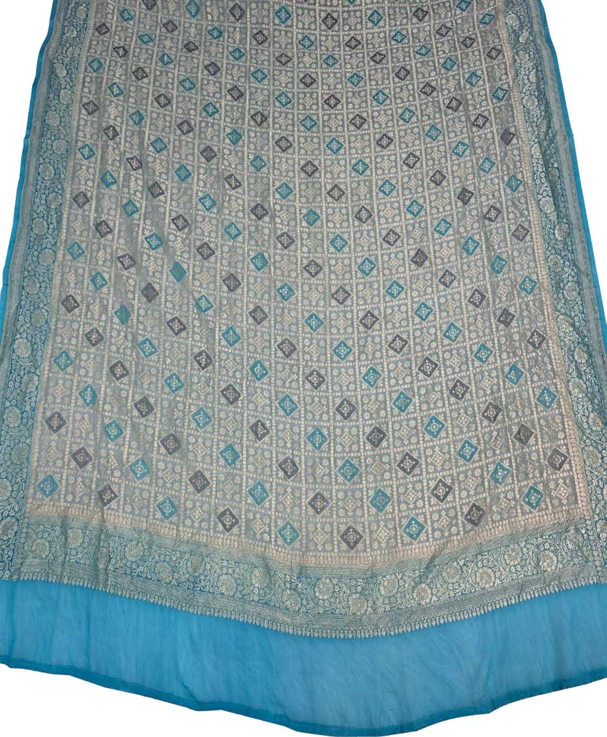 Grey Pure Georgette Banarasi Brush Dye Dupatta PD1B1AL426090403
