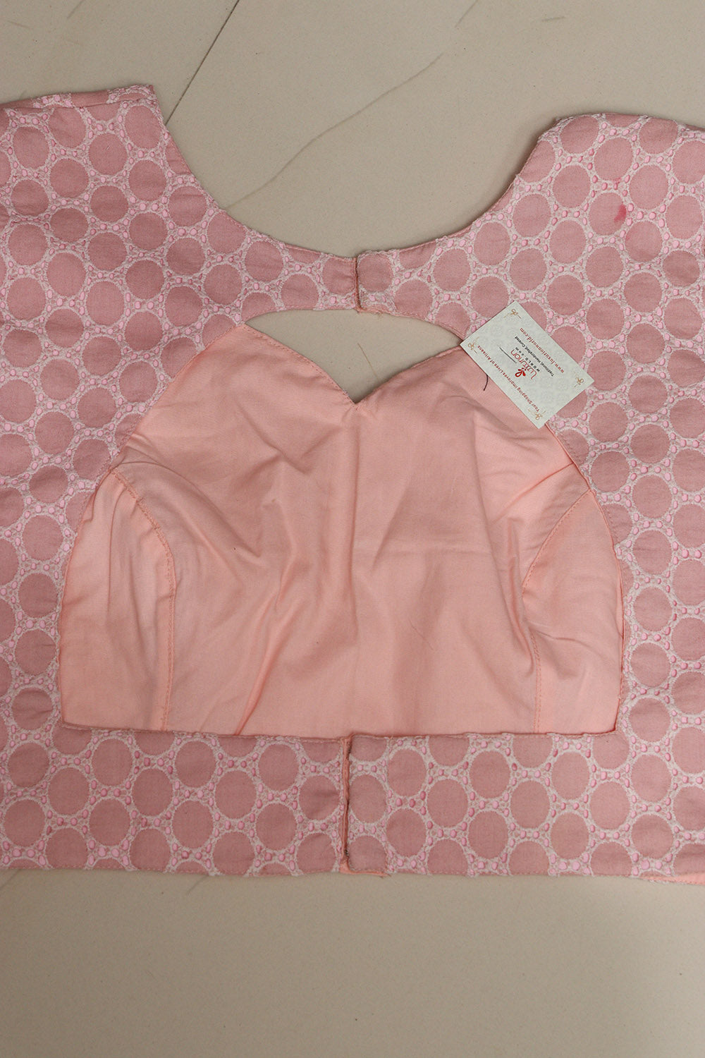 Stylish Pink Chikankari Cotton Non Padded Blouse - Luxurion World