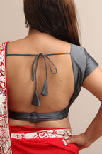 Simple Elegance: Grey Silk Non Padded Blouse - Luxurion World