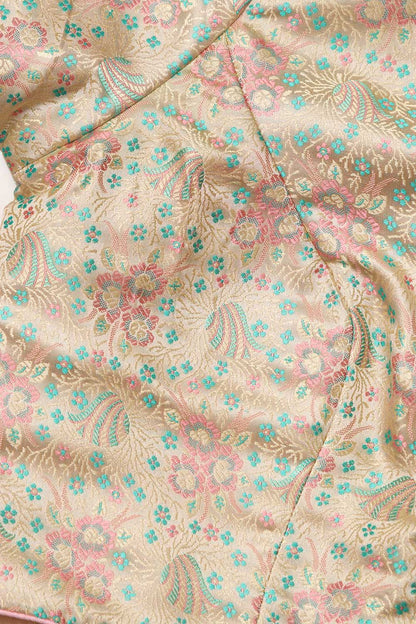 Elegant Pastel Banarasi Tanchui Silk Non Padded Blouse - Luxurion World