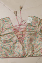 Elegant Pastel Banarasi Tanchui Silk Non Padded Blouse - Luxurion World