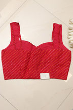 Stylish Red Kota Stripe Design Blouse - Luxurion World