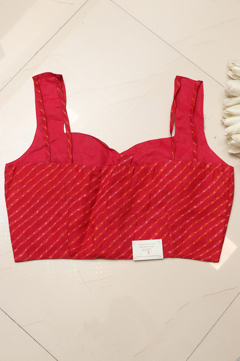 Stylish Red Kota Stripe Design Blouse - Luxurion World