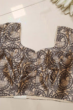 Pastel Madhubani Design Digital Printed Tussar Silk Blouse - Luxurion World
