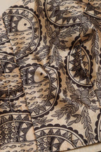 Pastel Madhubani Design Digital Printed Tussar Silk Blouse - Luxurion World